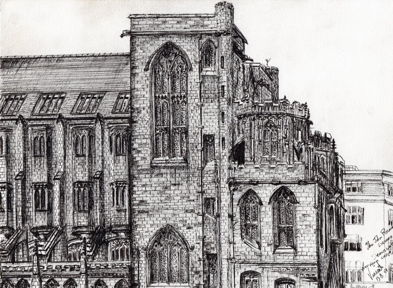 Rylands Library Manchester, 2007, (inkoust na papíře) od Vincent Alexander Booth