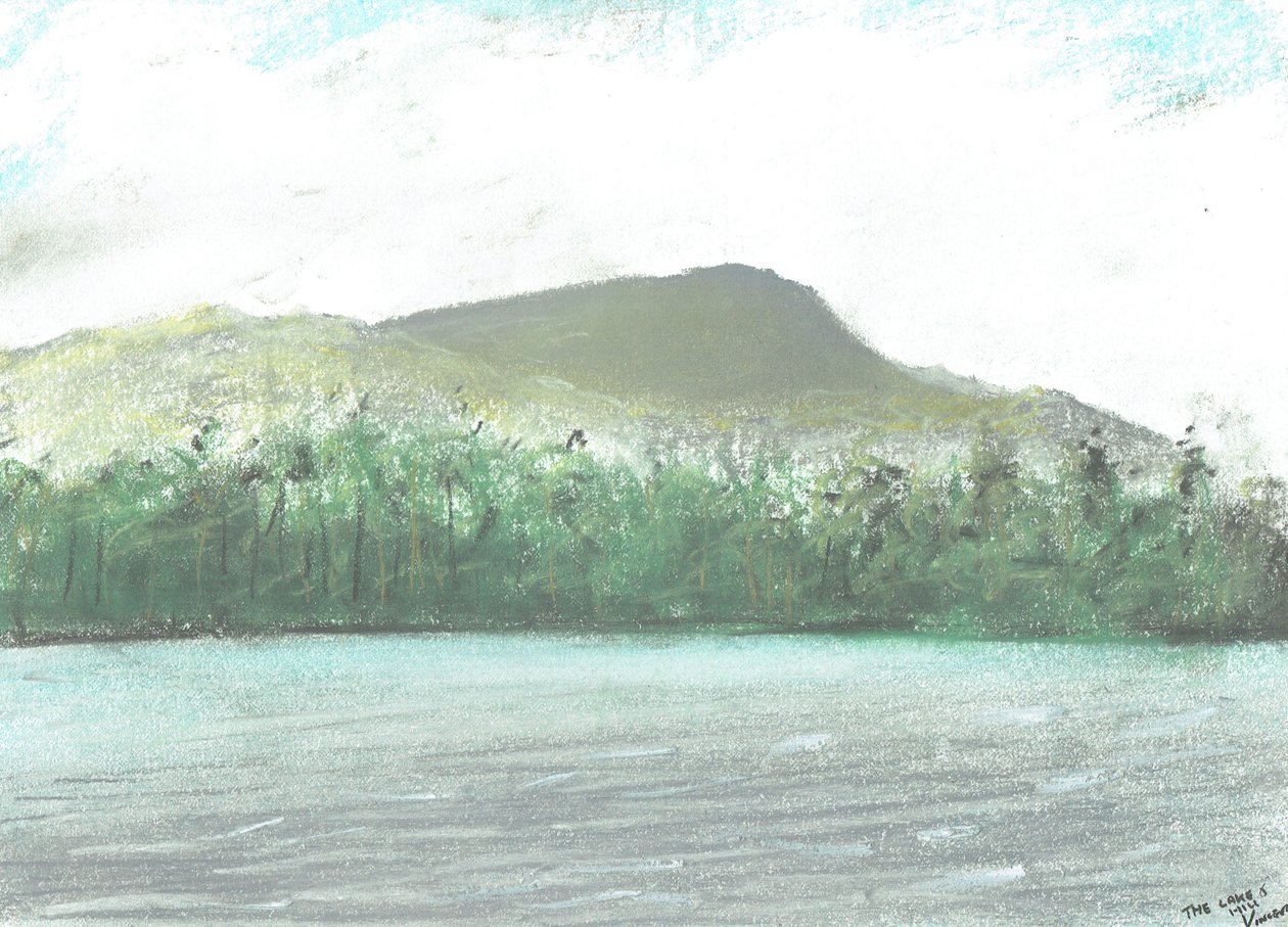 Jezera a kopce, 2005, (pastel na papíře) od Vincent Alexander Booth