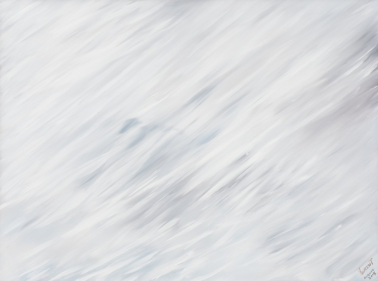 Titus Oates v Blizzardu 17. března 1912, 2005, (olej na plátně) od Vincent Alexander Booth