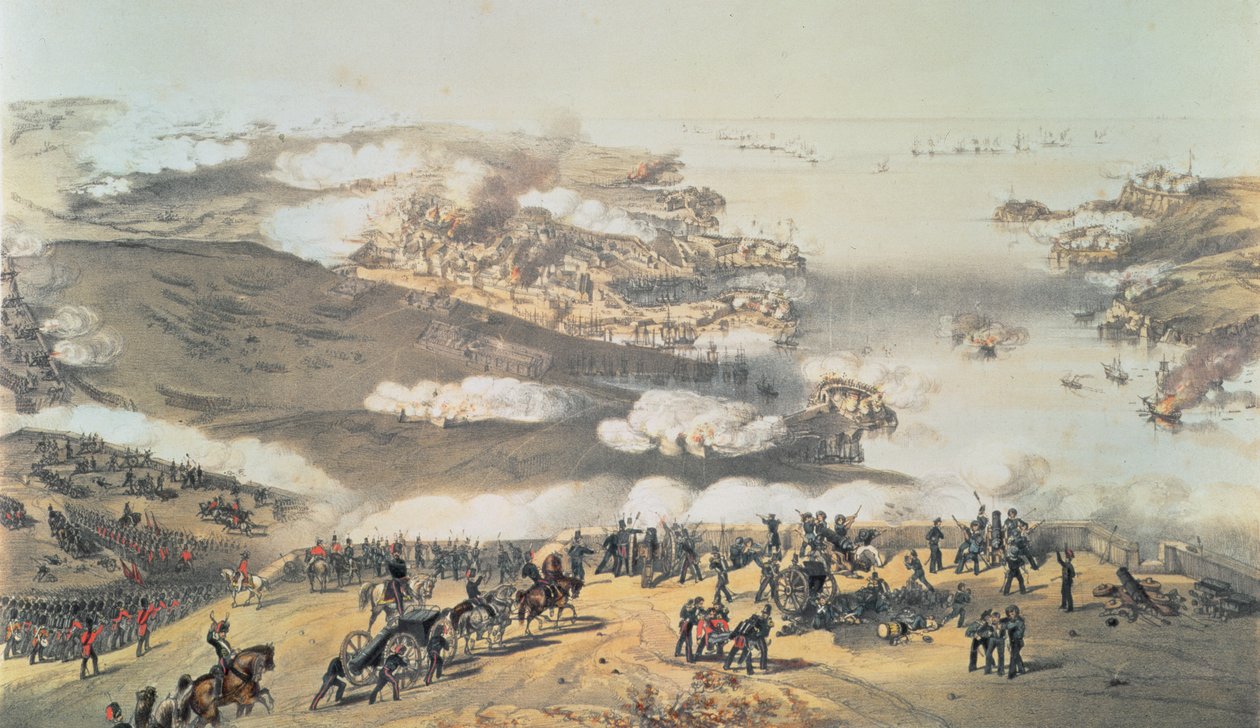 Obléhání Sevastopolu během krymské války (1854-56) od Vincent Brooks