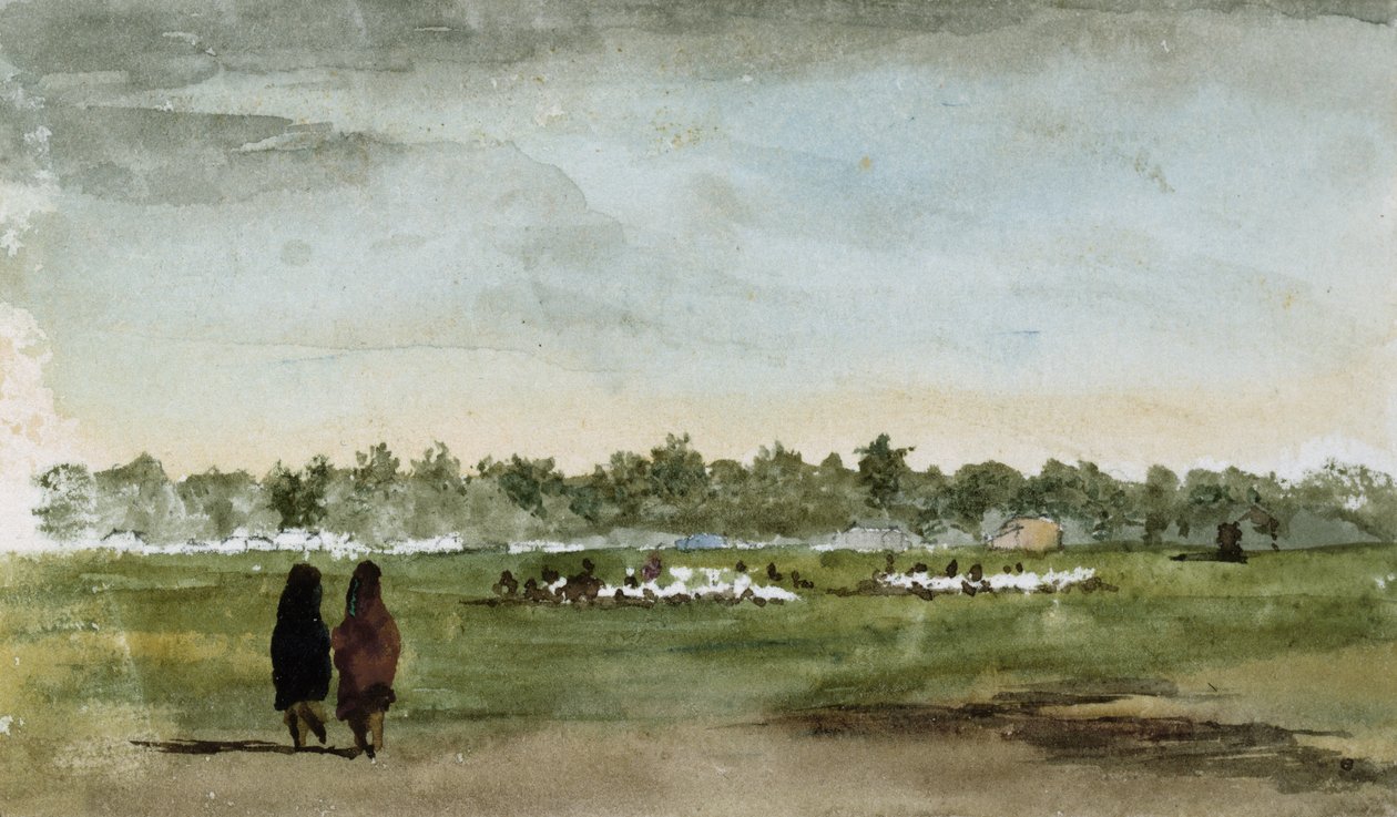 Osage Race Course, Southern Kansas, 1869-71 (wc on paper) od Vincent Colyer