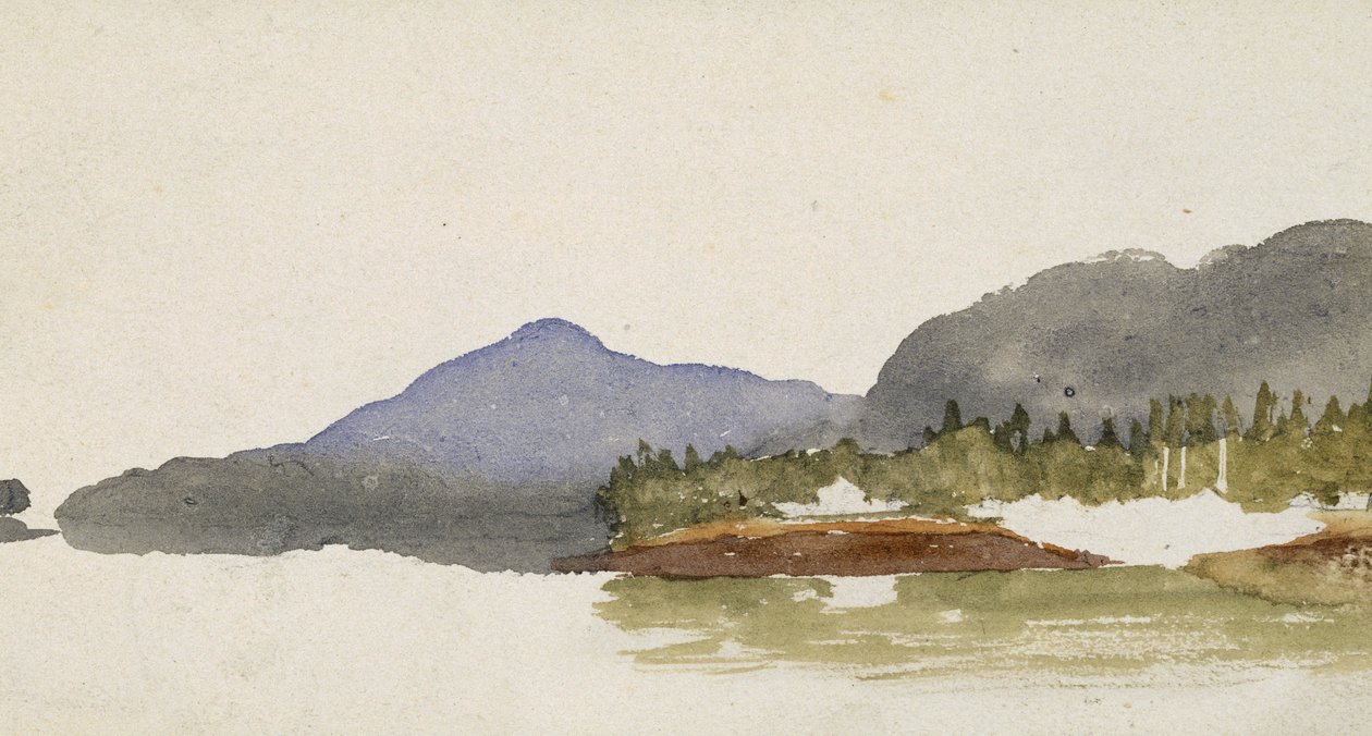 Western Lake View, 1869-71 (wc na papíře) od Vincent Colyer