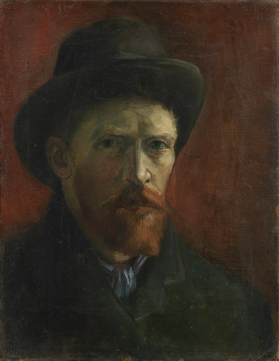 Autoportrét s plstěným kloboukem od Vincent van Gogh