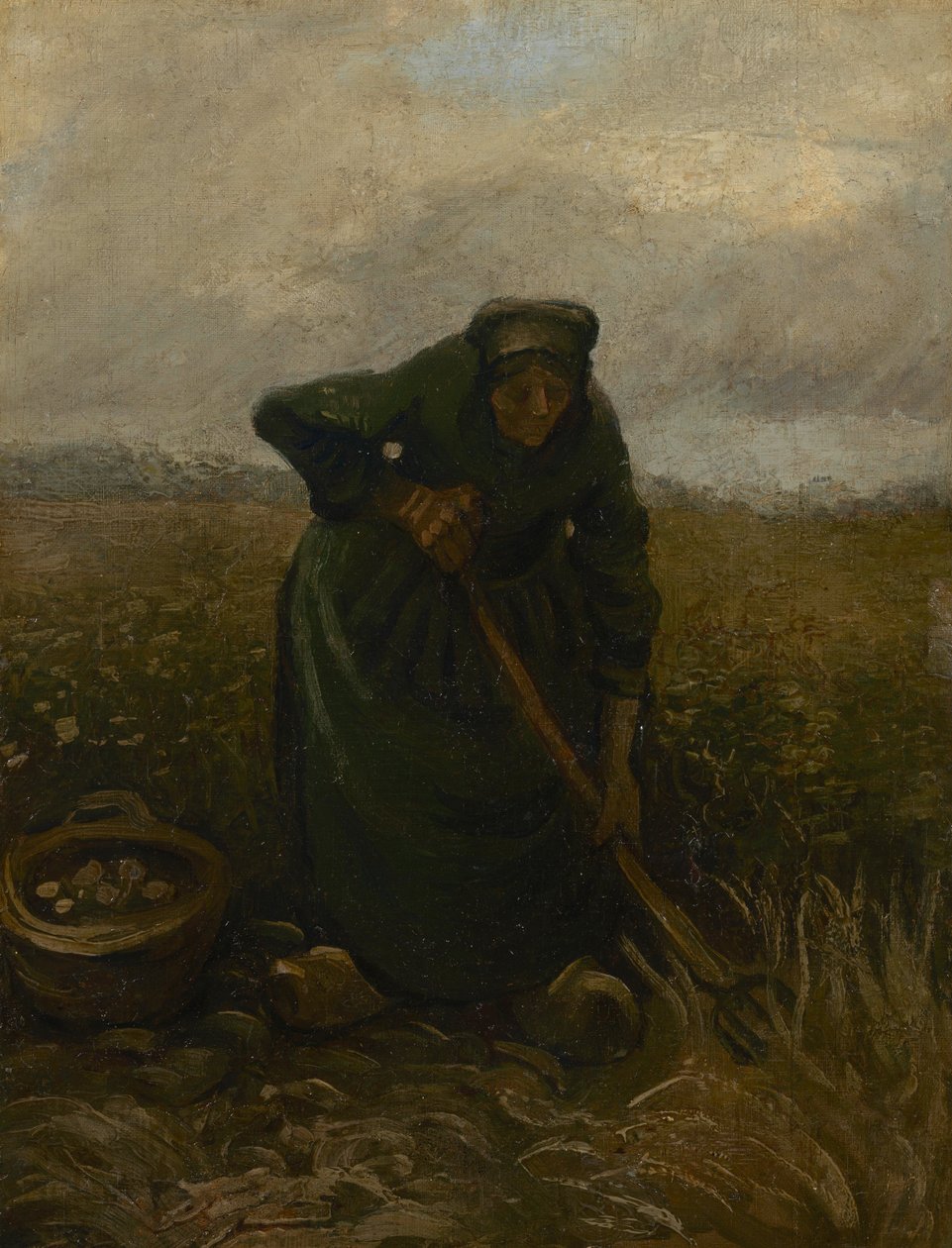 Žena zvedání brambor od Vincent van Gogh