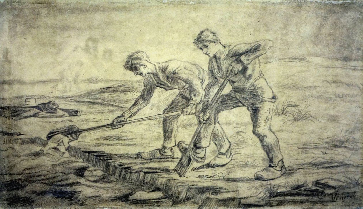 Kopáči v domě Van Gogha v Cuesmes od Vincent van Gogh