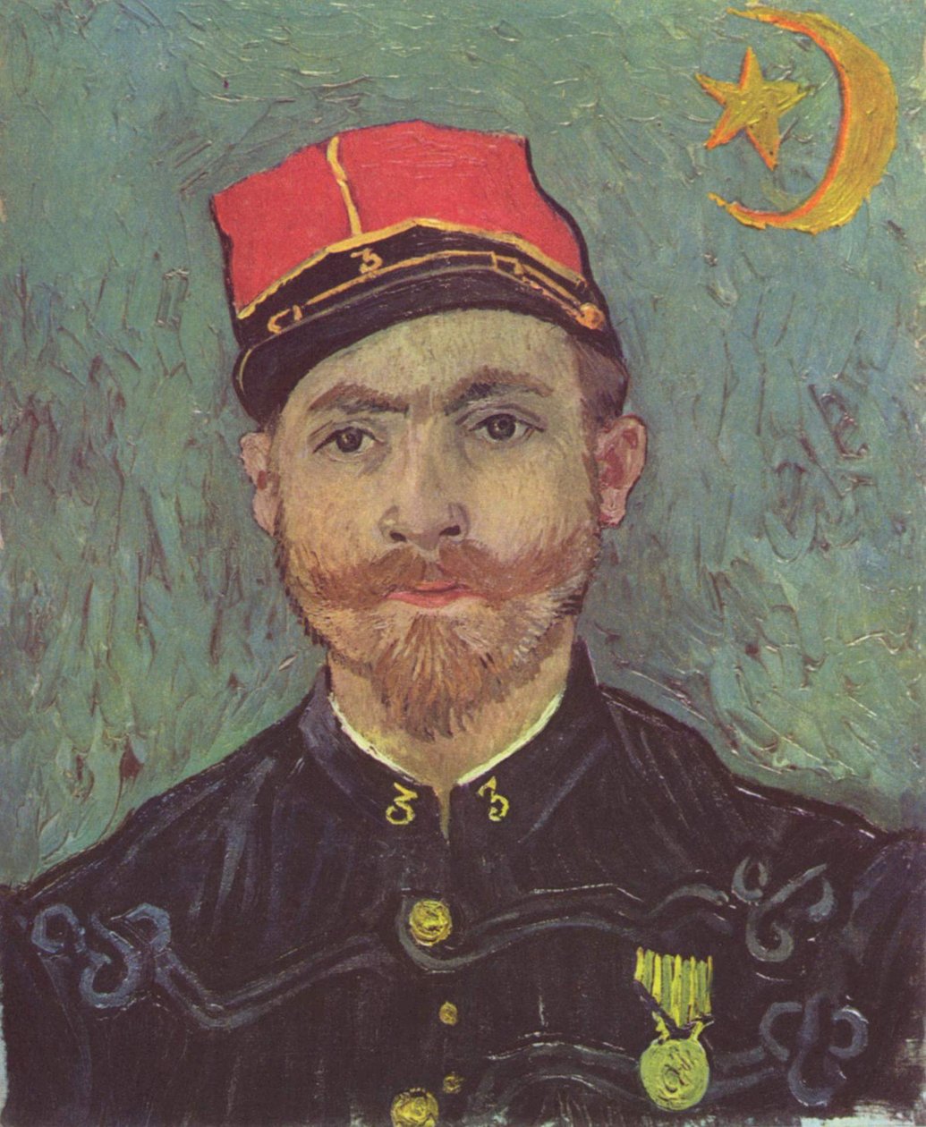 Portrét Paula-Eugène Milliet, poručíka Zouavů od Vincent van Gogh