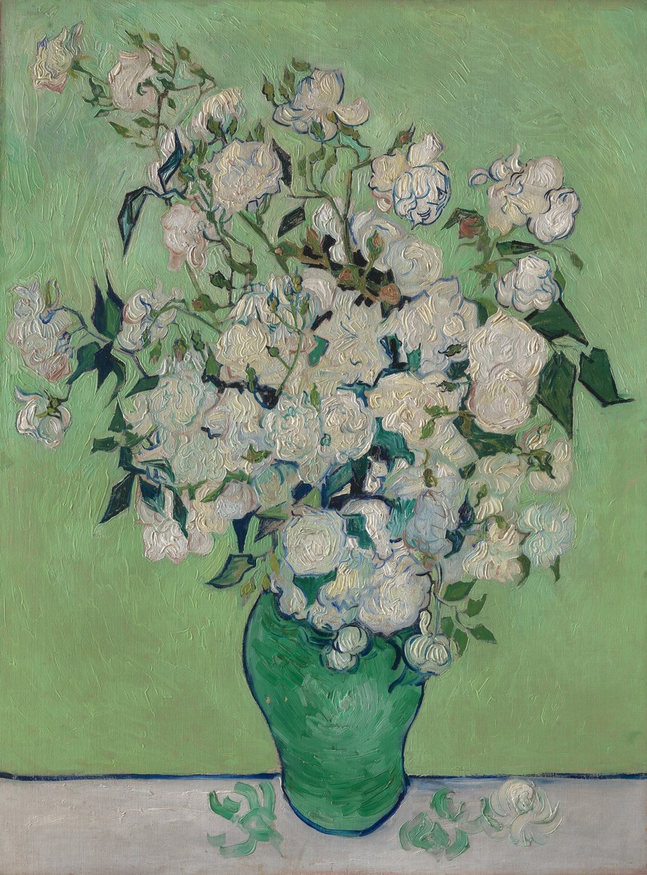 Váza s růžemi, 1890 od Vincent van Gogh