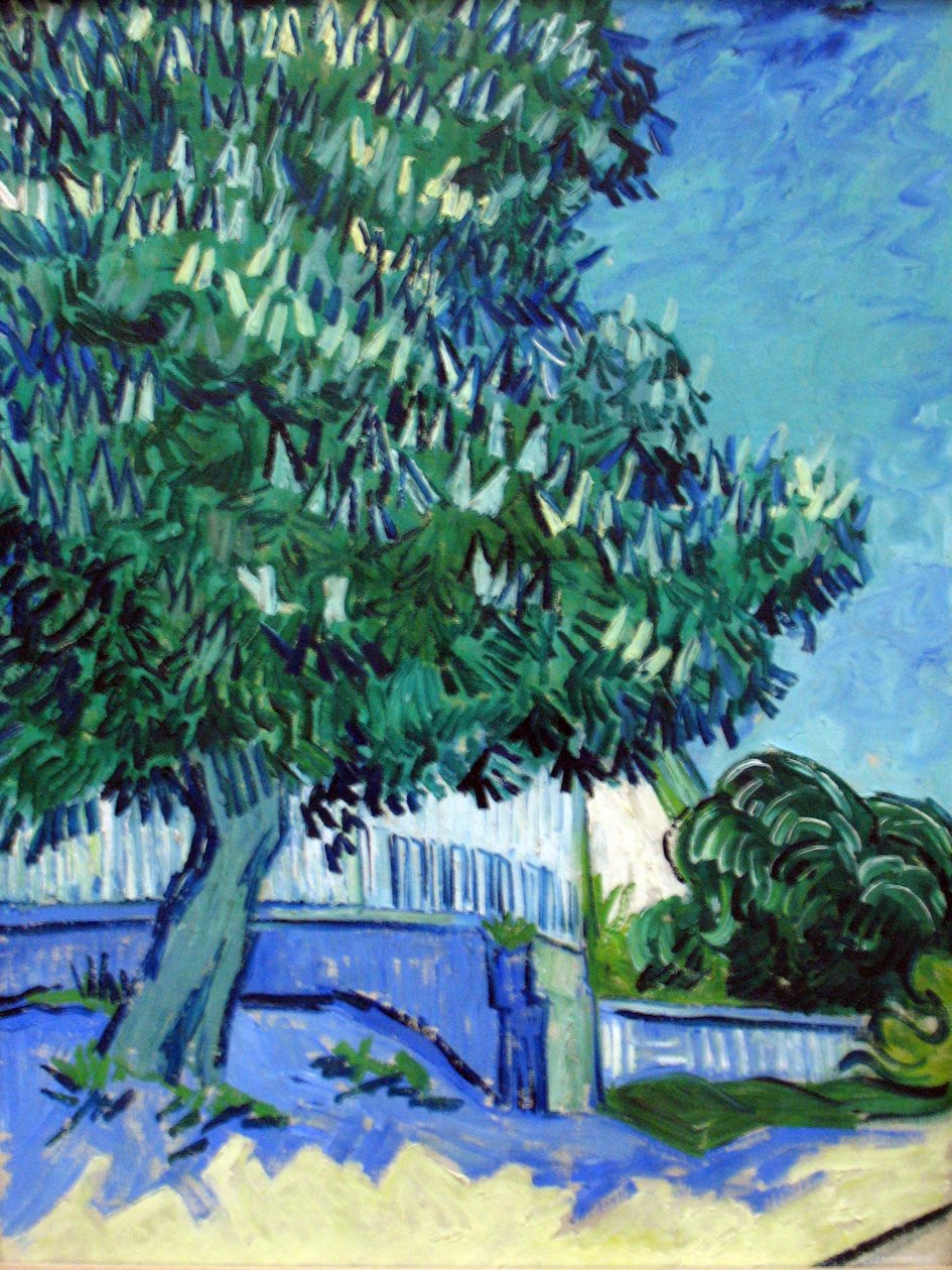 Kvetoucí kaštany od Vincent van Gogh