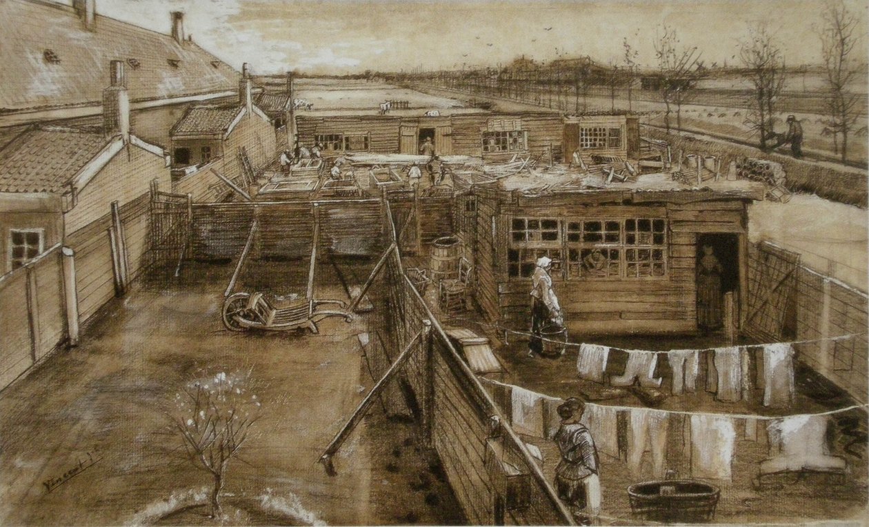 Tesařský dvůr a prádelna F 939 JH 150 od Vincent van Gogh