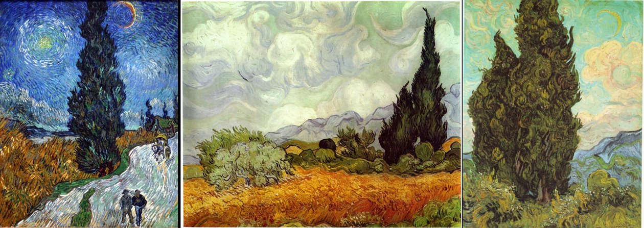 Venkovská silnice v noci v Provence od Vincent van Gogh