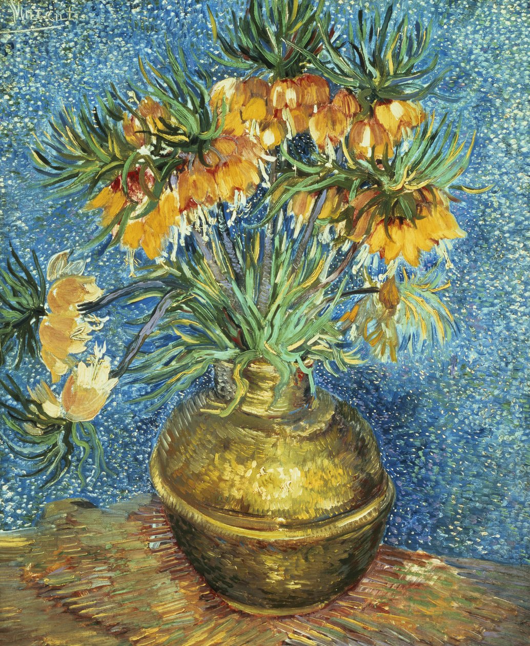 Crown Imperial Fritillaries v měděné váze, 1886 od Vincent van Gogh