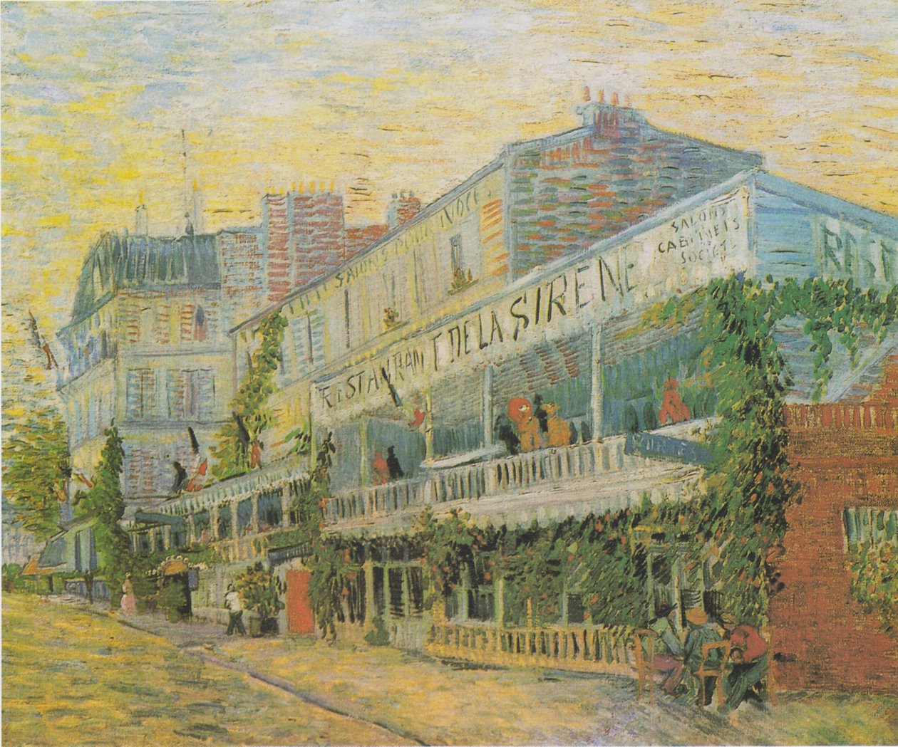 Das Restaurant de la Siréne v Asniéres od Vincent van Gogh