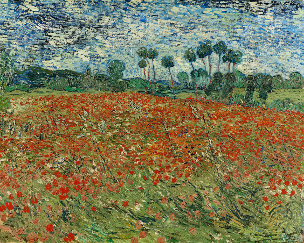 Makové pole, Auvers-sur-Oise, 1890 od Vincent van Gogh