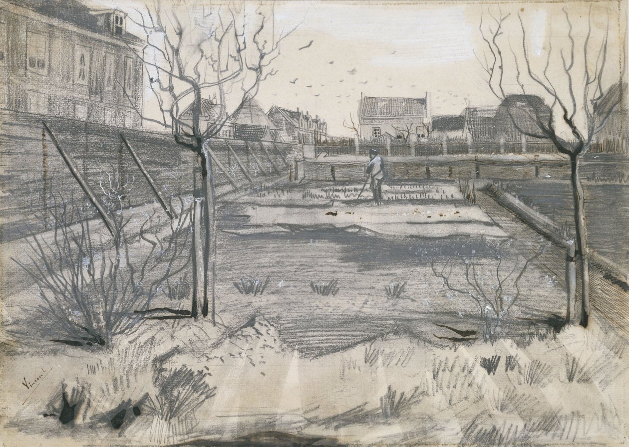 Květinová školka na Schenkweg v Haagu, 1882 od Vincent van Gogh