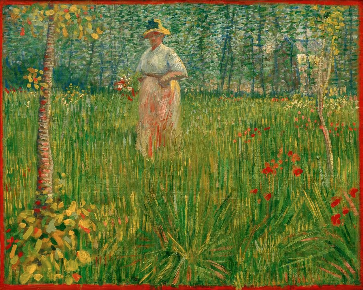 Žena v zahradě od Vincent van Gogh