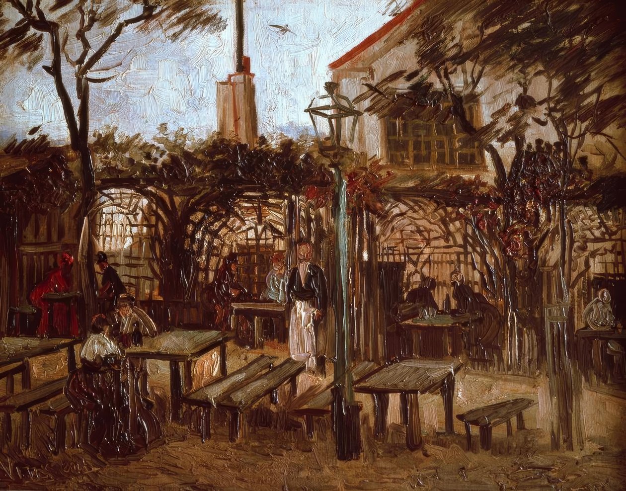 Zahradní bar La Guinguette na Montmartru od Vincent van Gogh