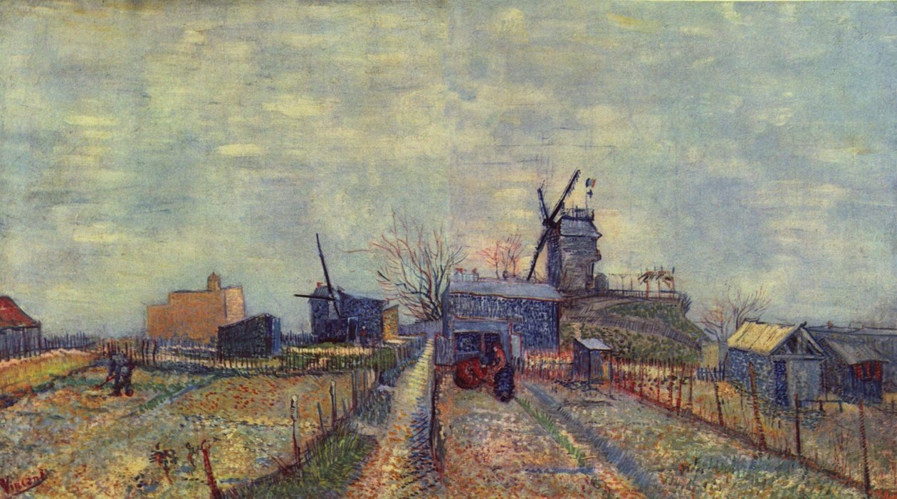 Zeleninové zahrady na Montmartru od Vincent van Gogh