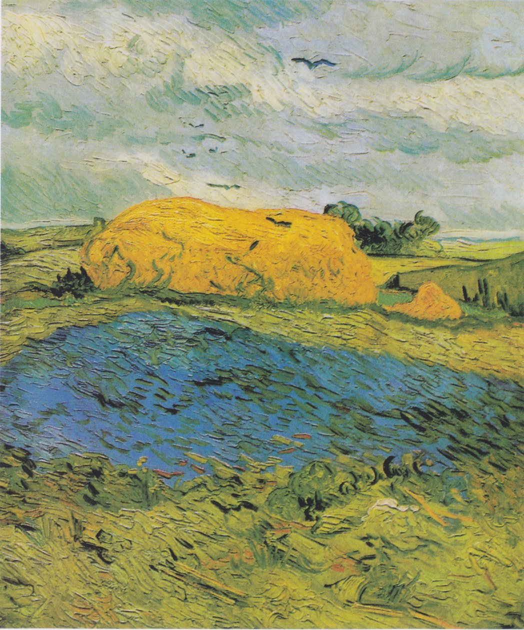 Stohy sena za deštivého dne od Vincent van Gogh