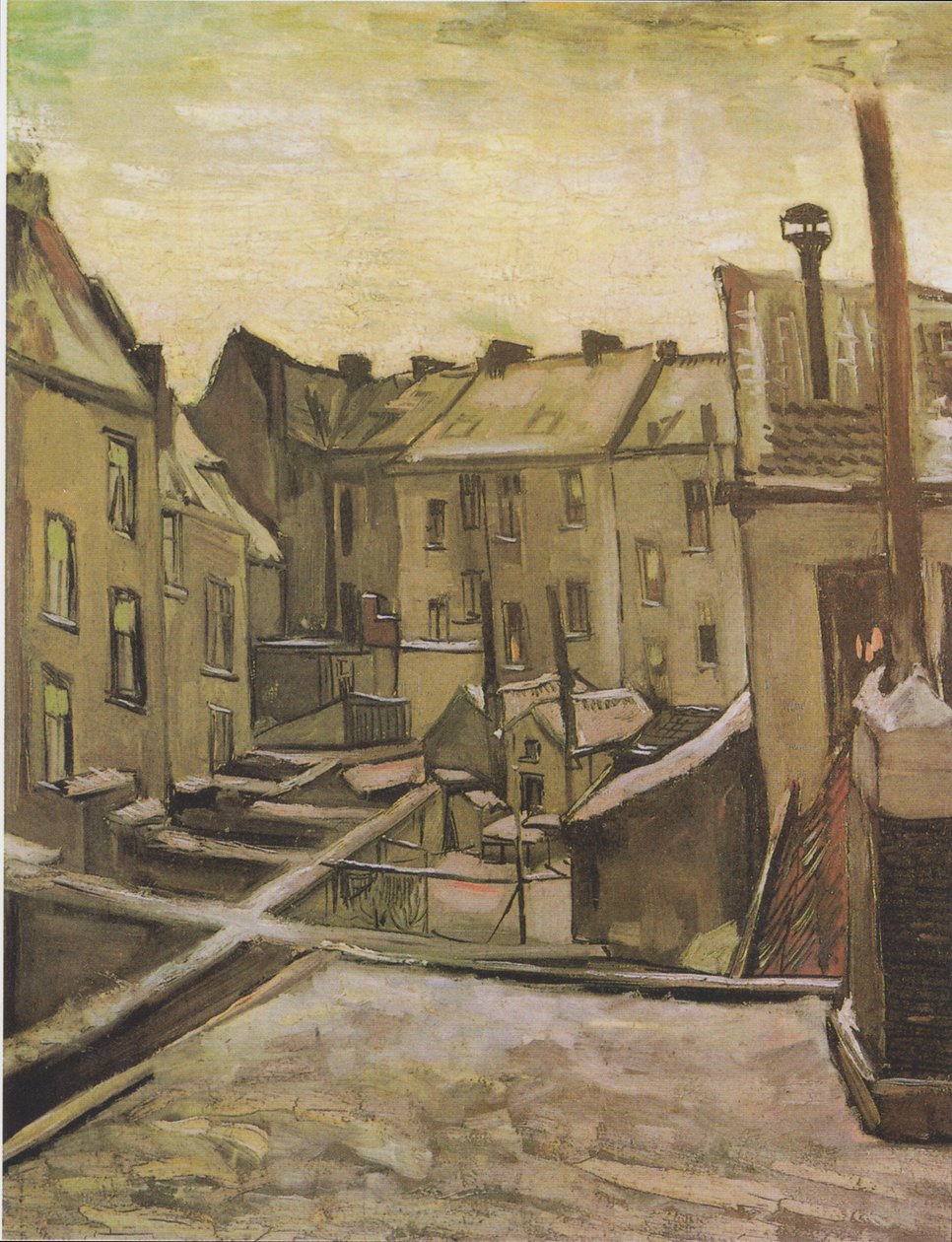 Dvorky v Antverpách na sněhu od Vincent van Gogh