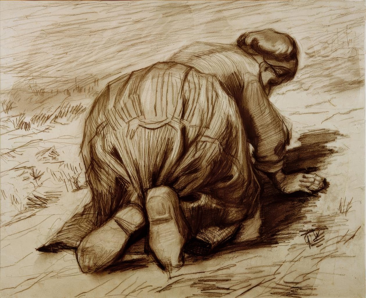 Klečící selka od Vincent van Gogh
