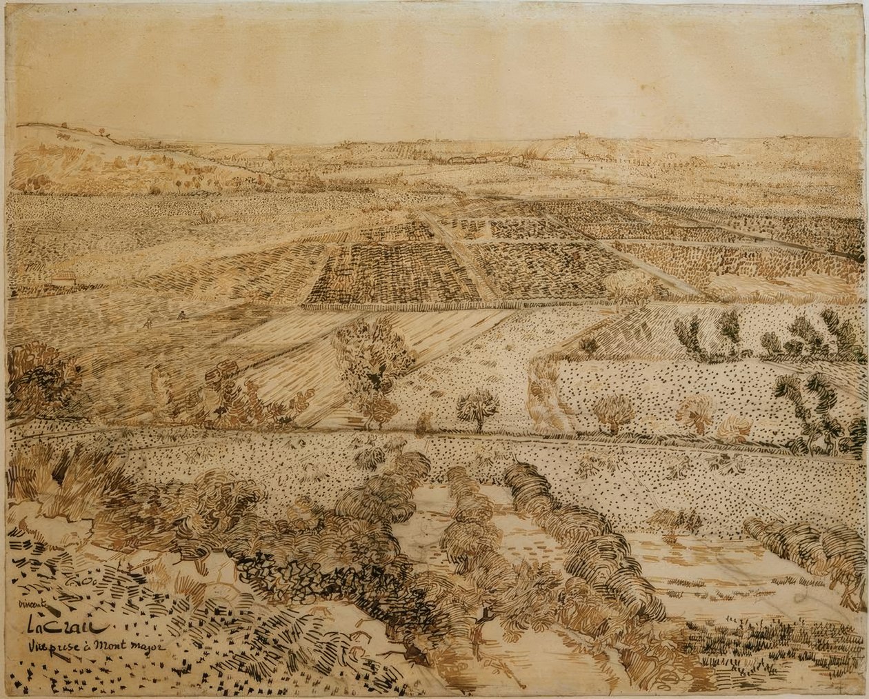 La Crau při pohledu z Montmajour od Vincent van Gogh