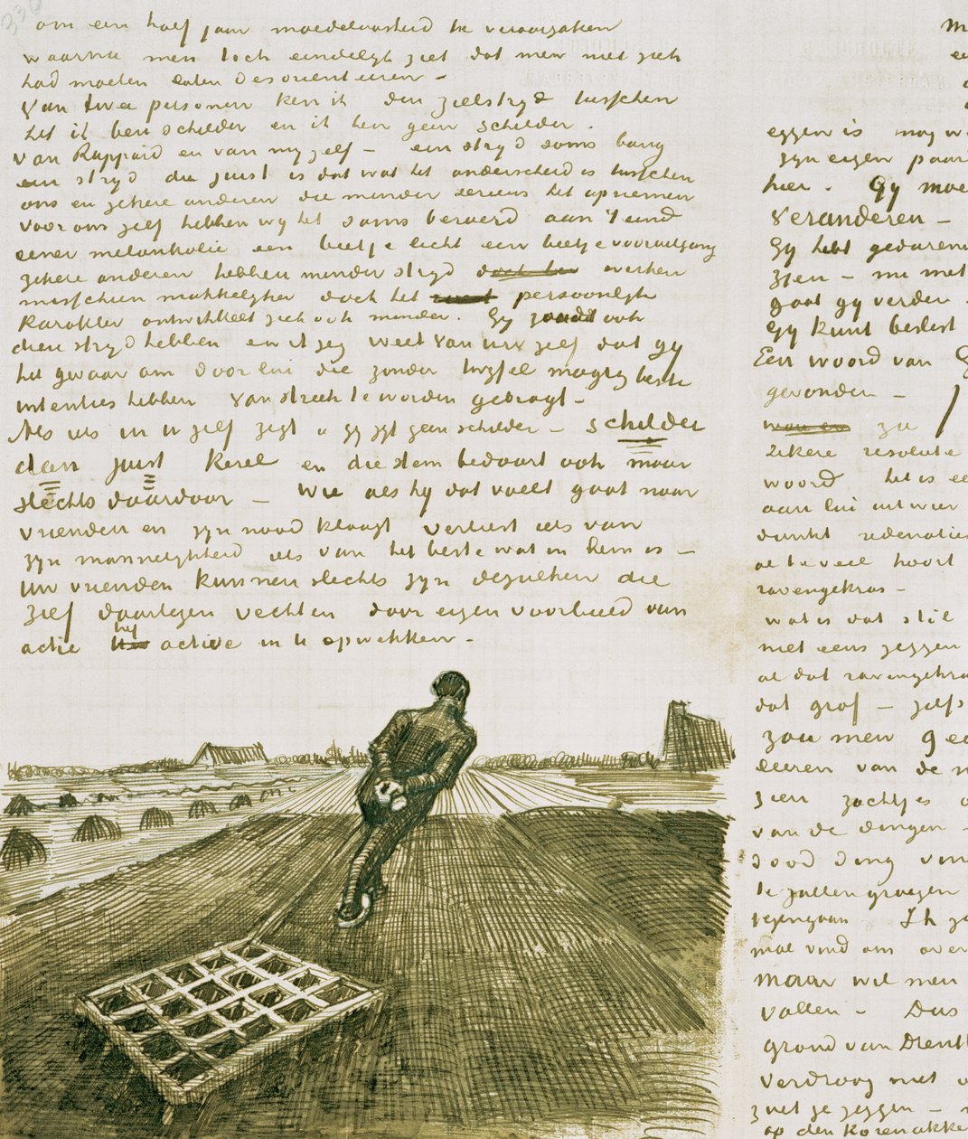 Muž tahání brány od Vincent van Gogh