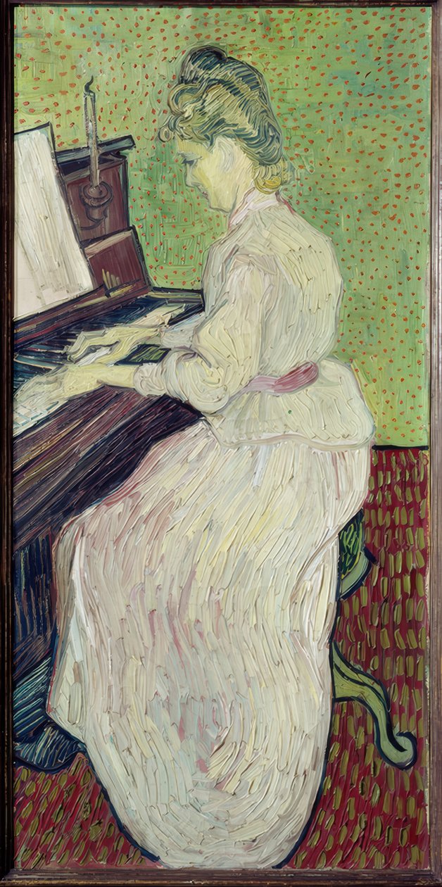 Marguerite Gachet u klavíru od Vincent van Gogh