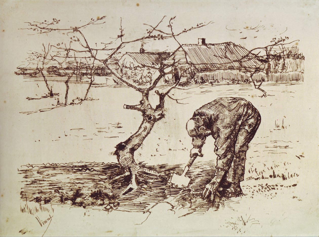 Stařena viděná zezadu od Vincent van Gogh