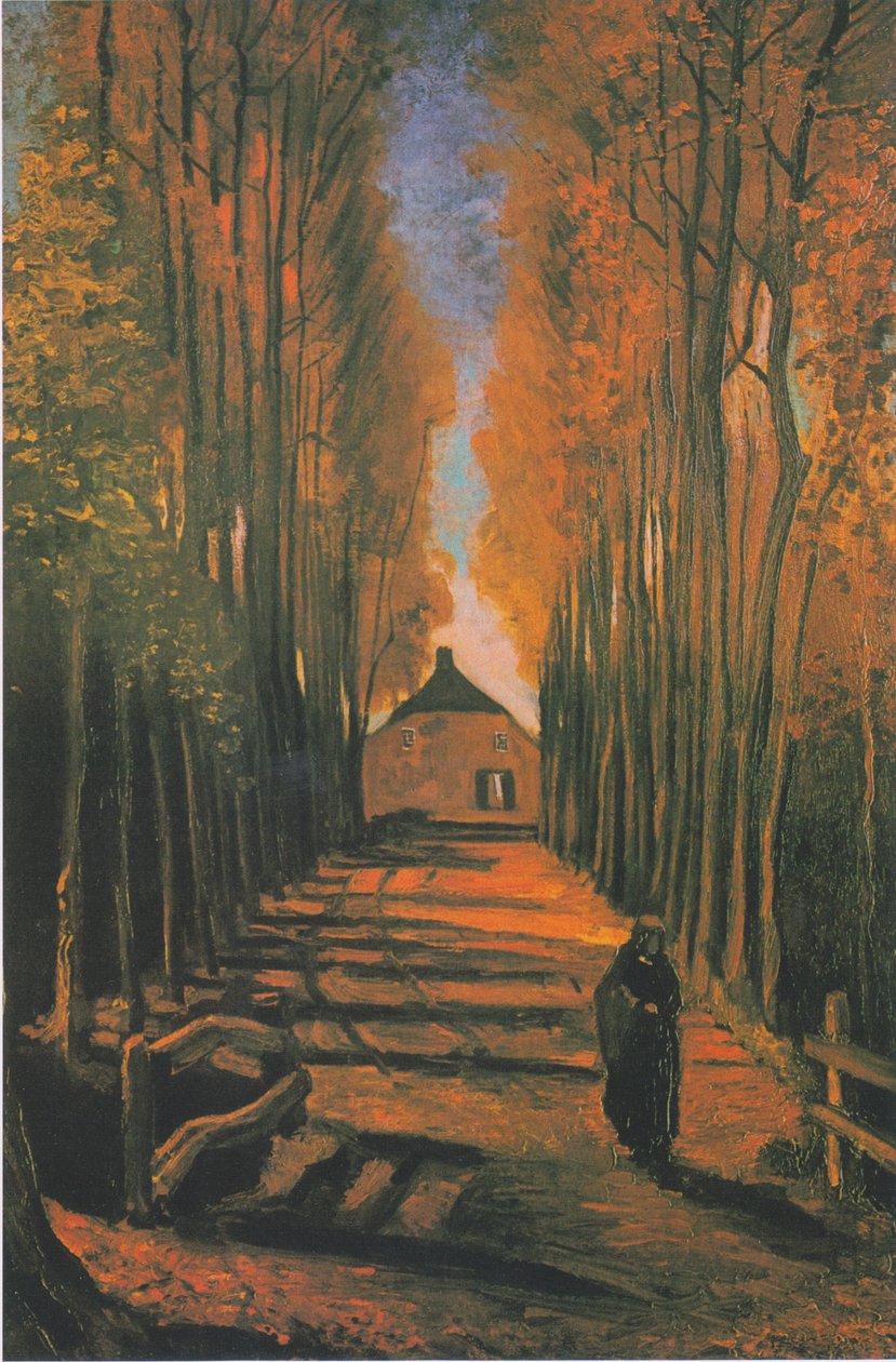 Topolová alej na podzim od Vincent van Gogh