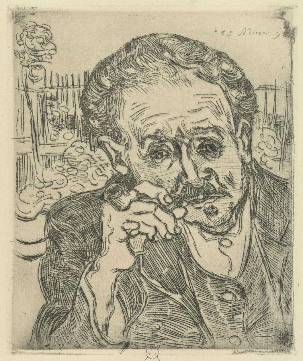 Portrét doktora Gacheta, 1890 od Vincent van Gogh