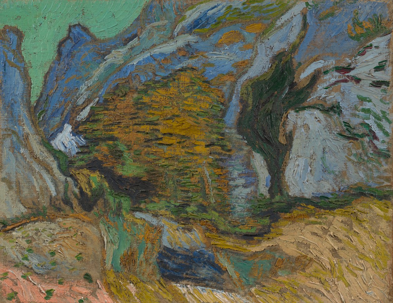 Rokle s malým potokem od Vincent van Gogh