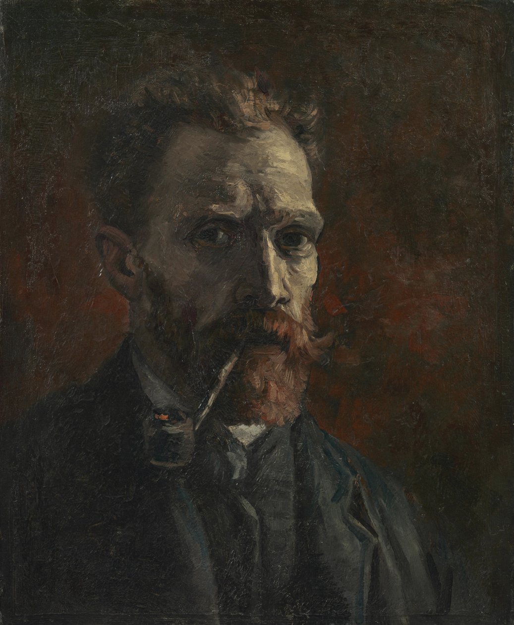 Autoportrét s trubkou od Vincent van Gogh