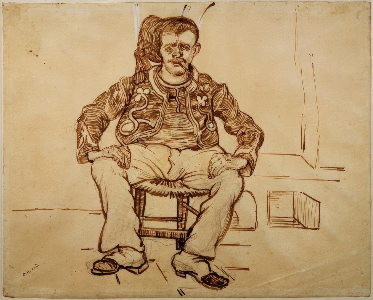 Sedící Zuave od Vincent van Gogh