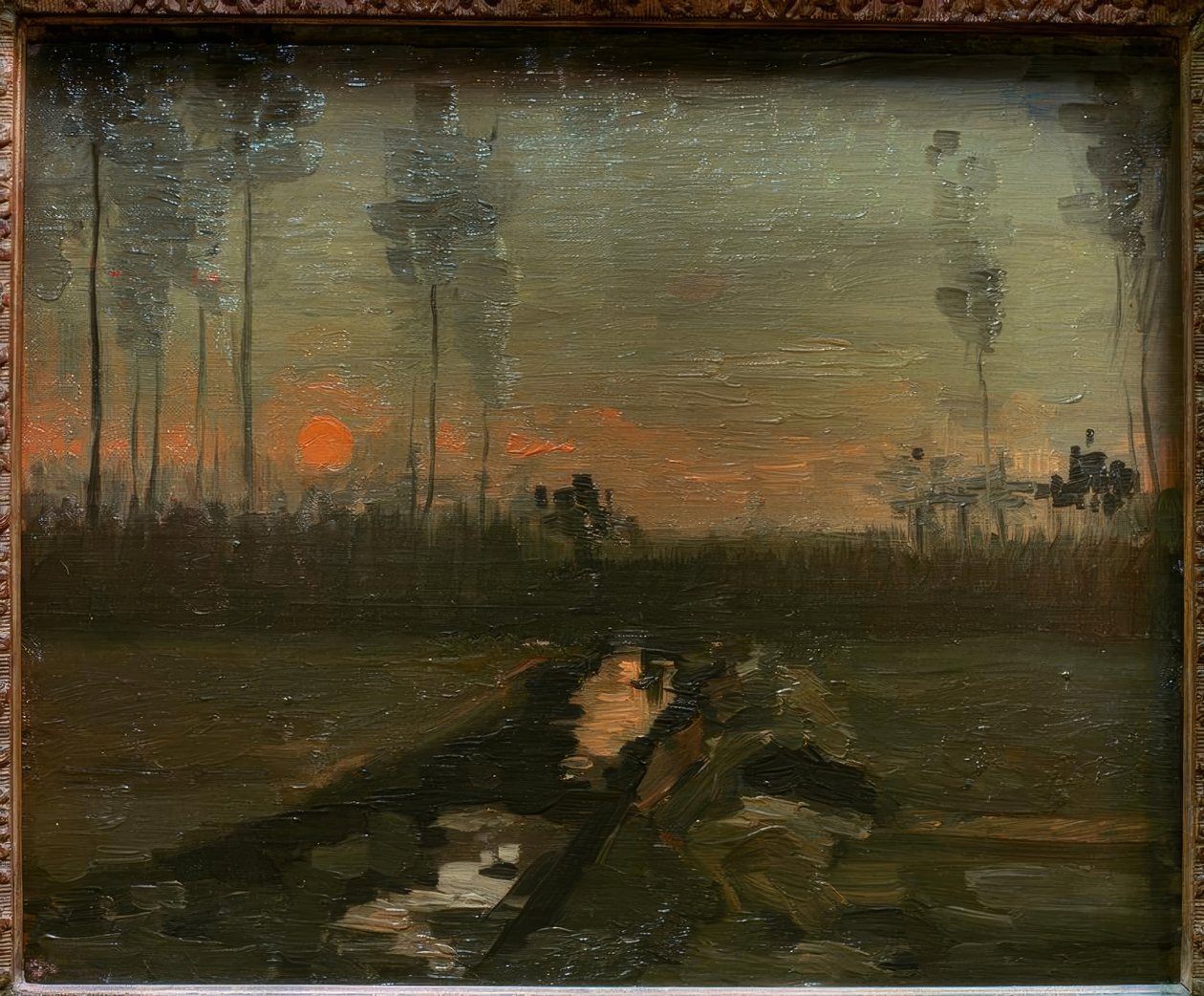 západ slunce od Vincent van Gogh