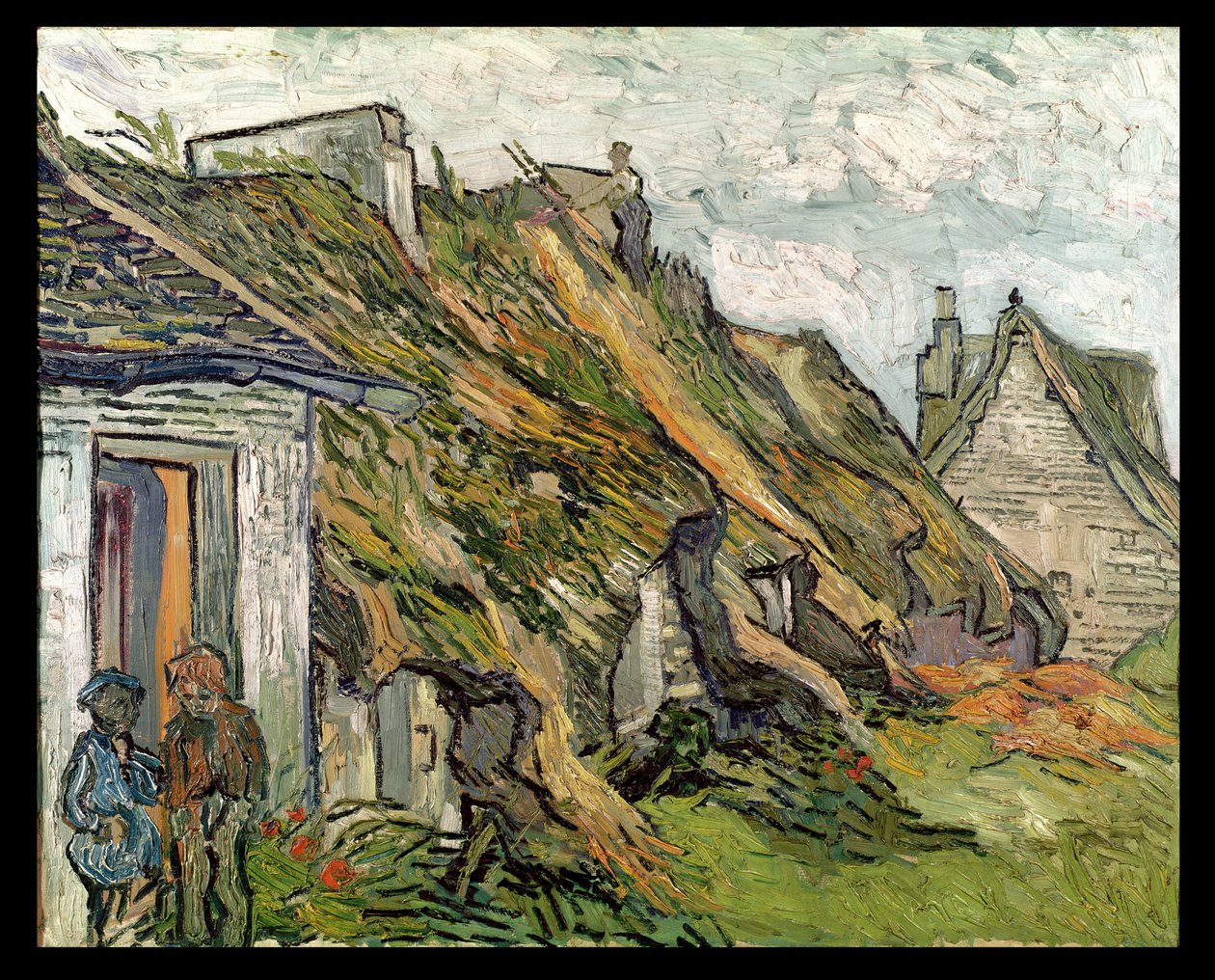 Roubené chalupy v Chaponval, Auvers-sur-Oise, 1890 od Vincent van Gogh