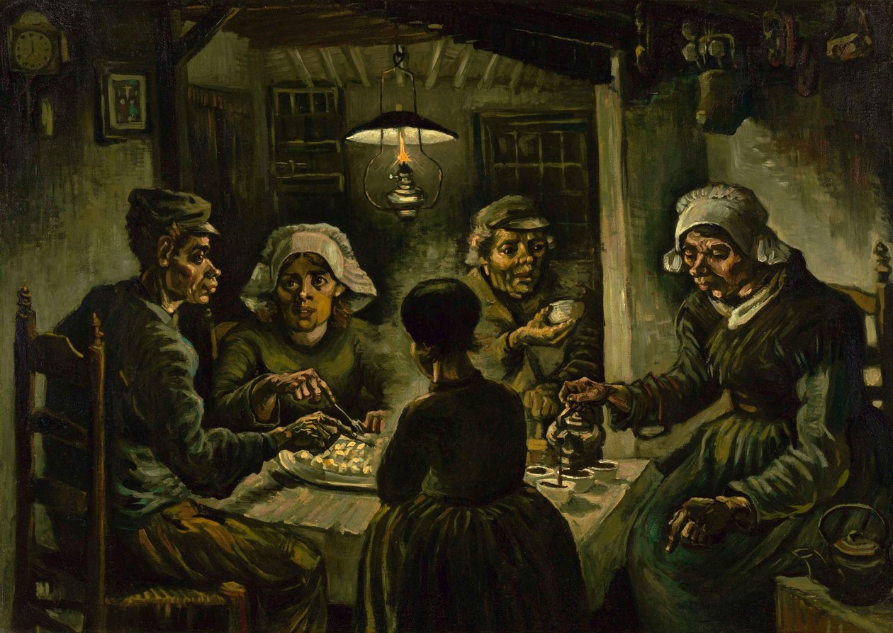 Jedáci brambor, 1885 od Vincent van Gogh