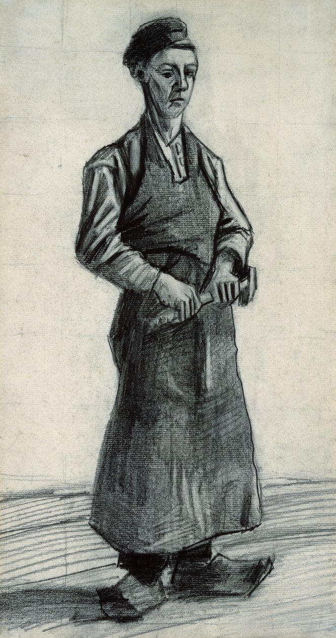 Mladý kovář, 1882 (černá křída a tužka na papíře) od Vincent van Gogh