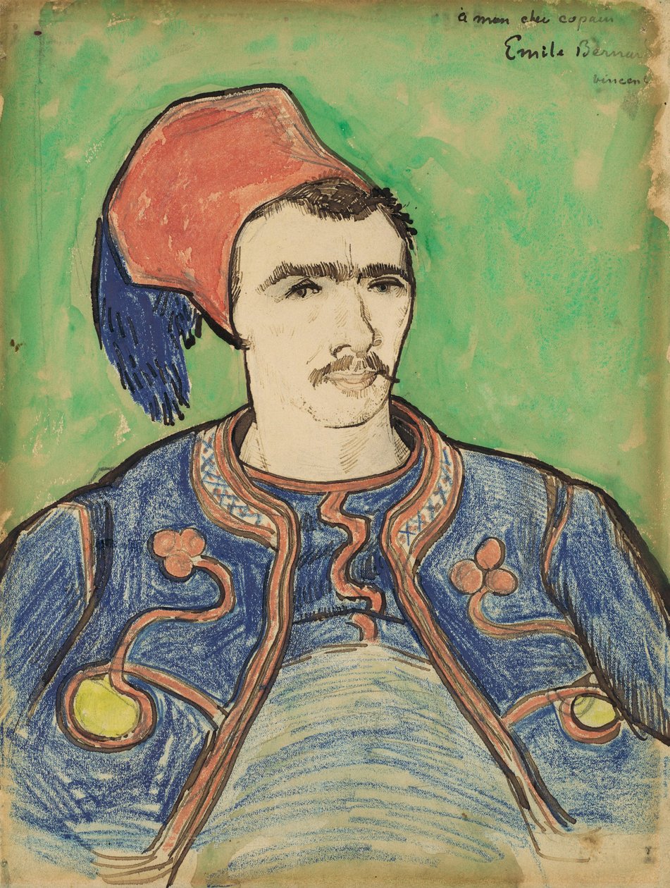 The Zouave, cca 1888 (pero, hnědý inkoust, voskovka a wc) od Vincent van Gogh
