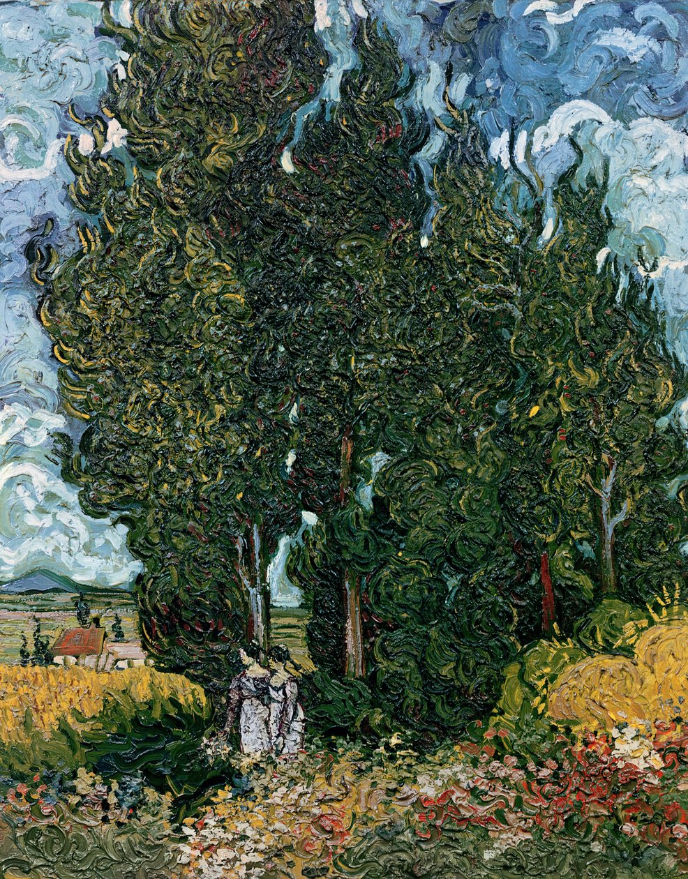 Cypřiše, kolem 1889-90 od Vincent van Gogh