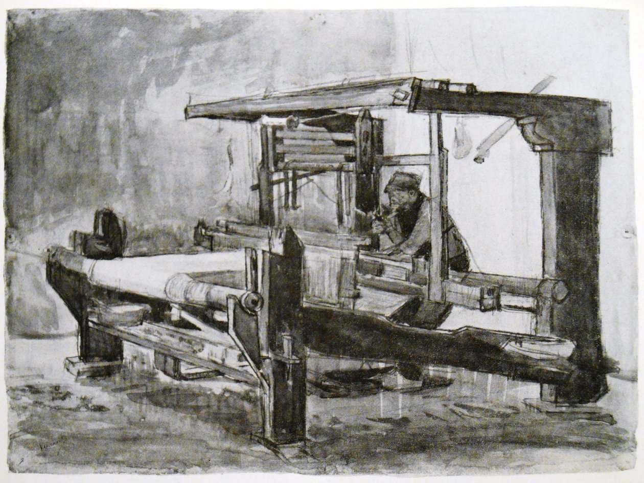 Tkadlec v jeho stavu od Vincent van Gogh