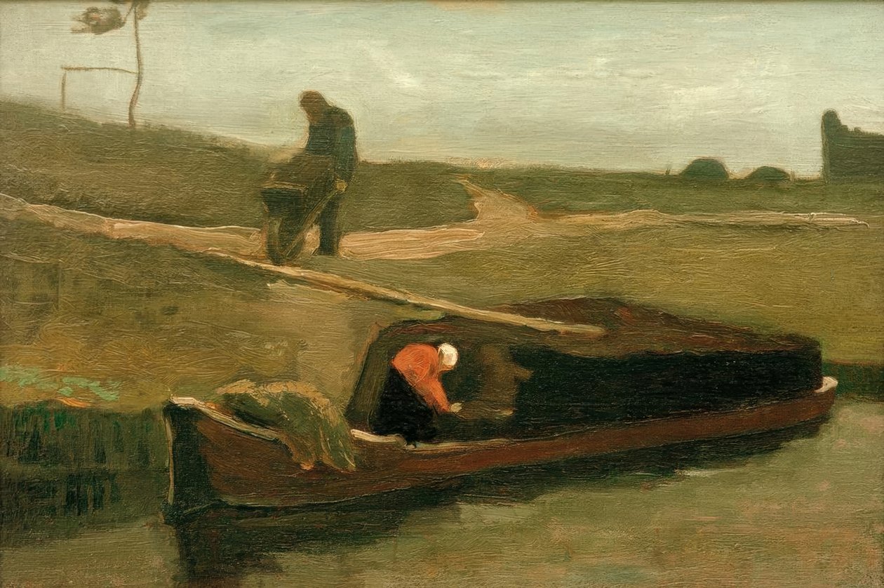 Rašelinový člun se dvěma postavami od Vincent van Gogh