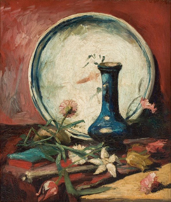 Váza s čínskými astry a mečíky od Vincent van Gogh
