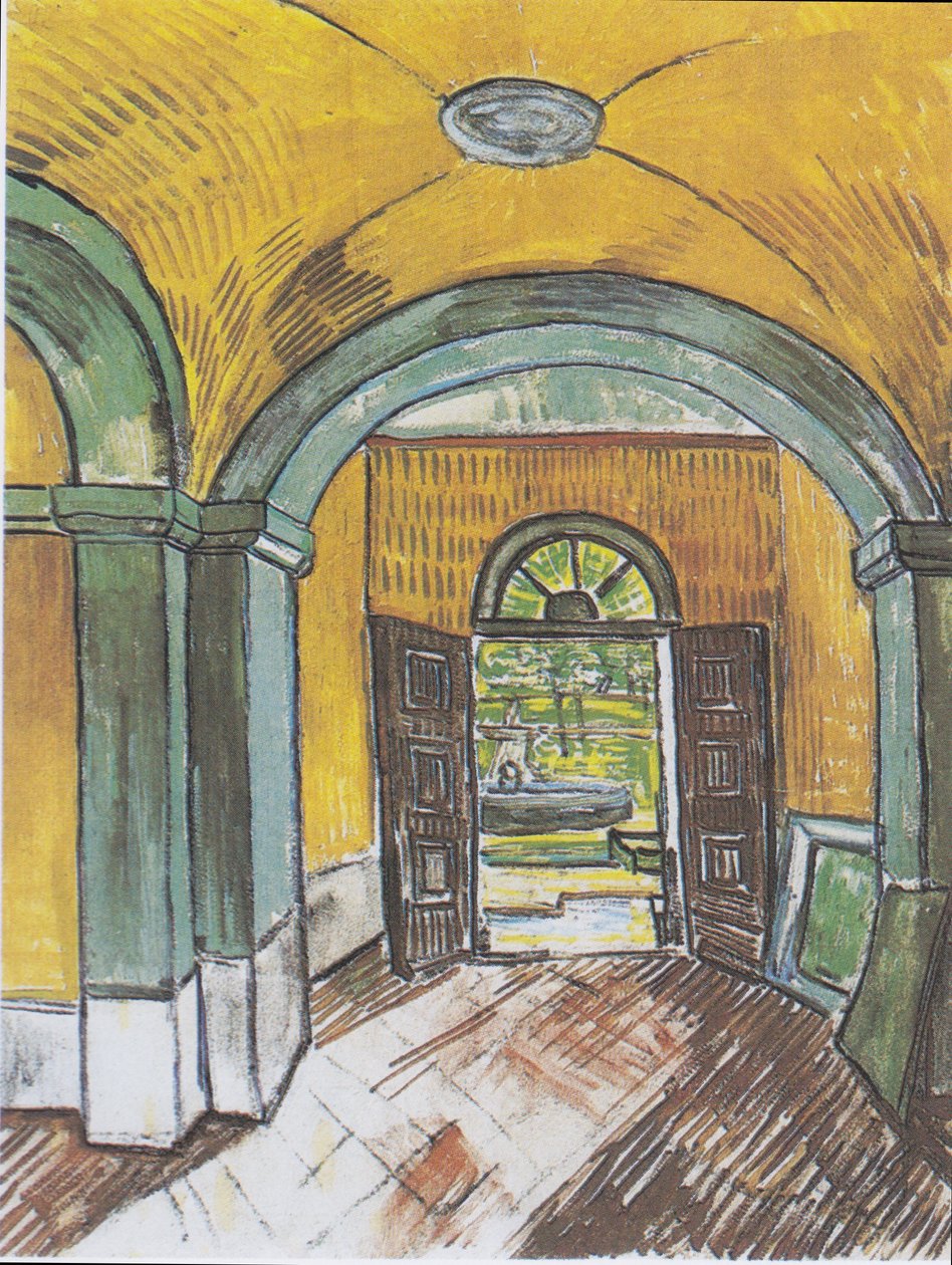 Portikus nemocnice Saint-Paul od Vincent van Gogh