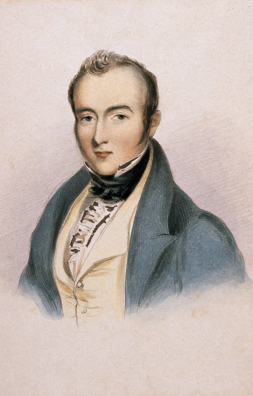 Zesnulý sir WH MacNaughton, Political Service, cca 1841 (barevné lito) od Vincent (after) Eyre