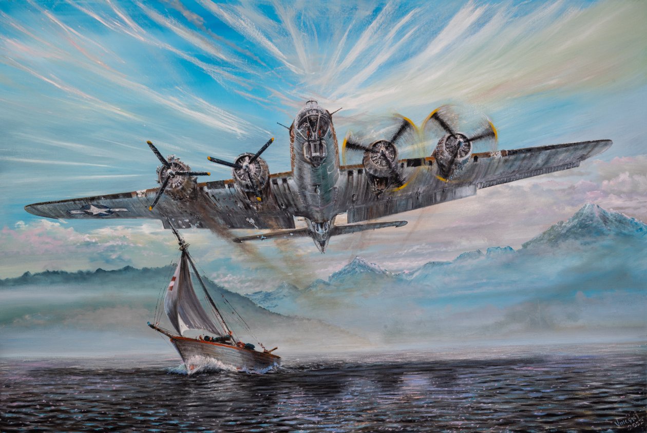 B17-G "Lonesome Polecat" Lake Zug Swiss Landing 5, 2023 od Vincent Alexander Booth