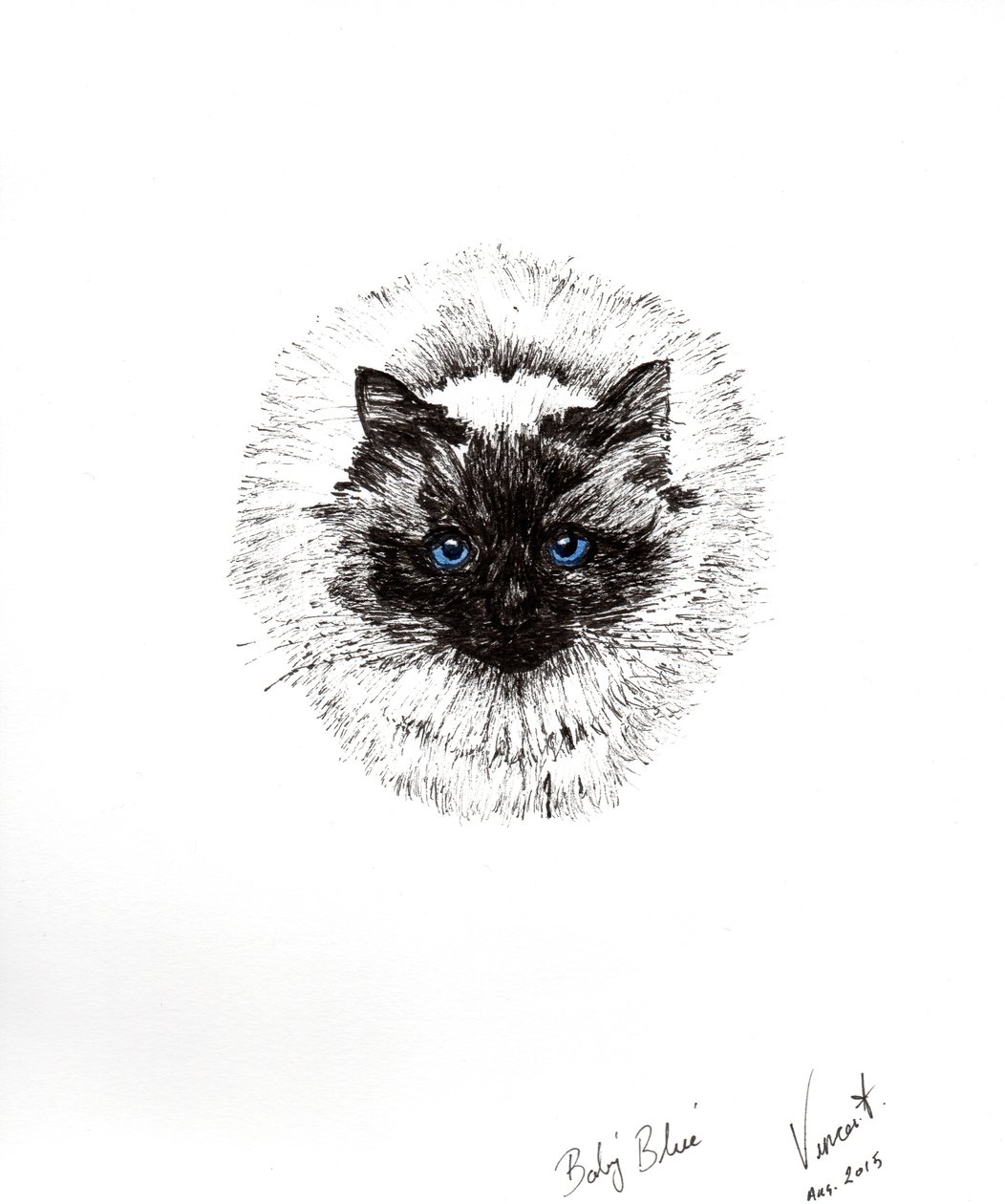 Baby ball, 2015, (inkoust na papíře) od Vincent Alexander Booth