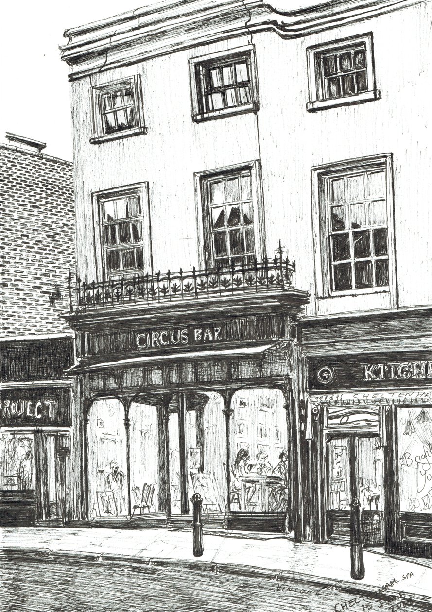 Cheltenham Spa, 2017, (Inkoust na papíře) od Vincent Alexander Booth