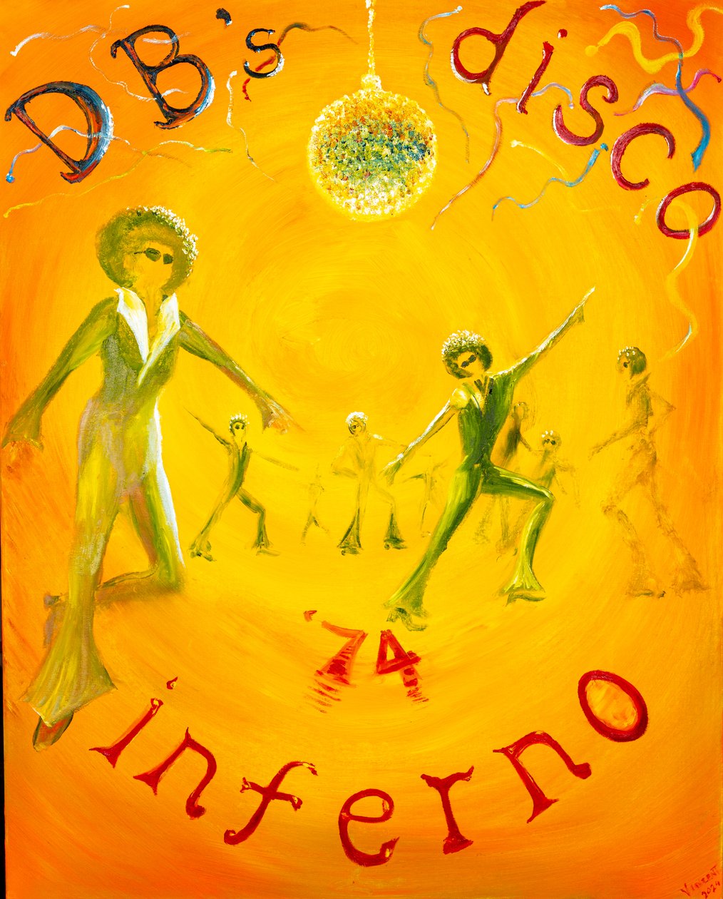 Disco Inferno DB; 2024 (olej na plátně) od Vincent Alexander Booth