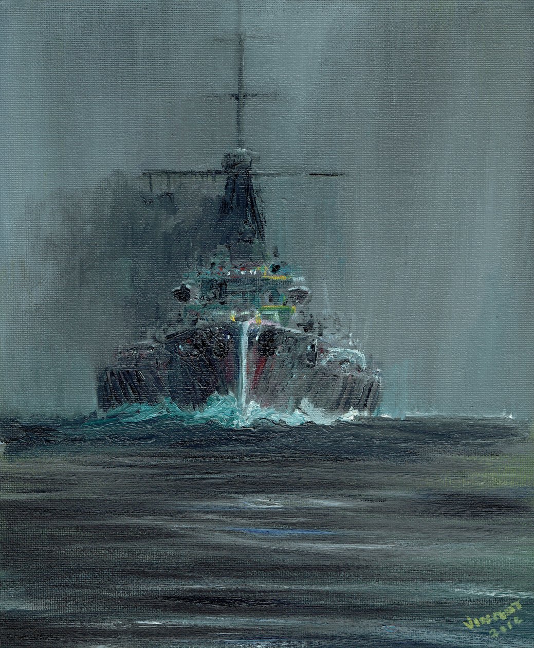 Dreadnought 1907, 2016, (olej na plátně) od Vincent Alexander Booth
