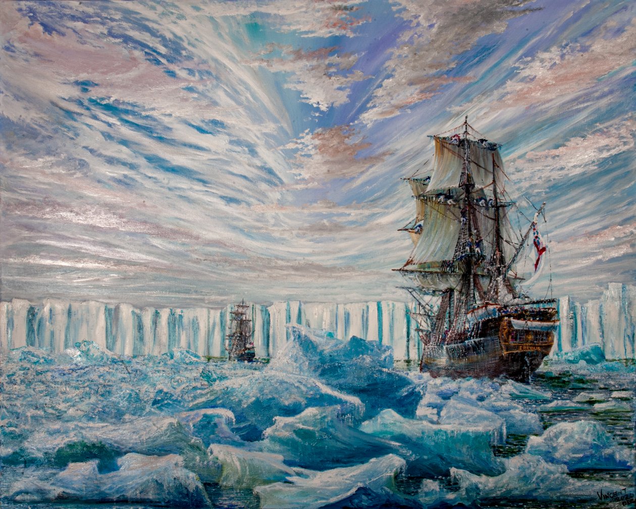 Erebus a Terror objevují antarktický ledový šelf, 2020 od Vincent Alexander Booth